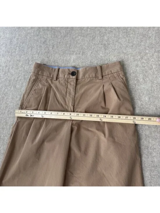 Aritzia Effortless Pant Pleated Tan Wide Leg Full Length Womens 6 - Picture 5 of 15